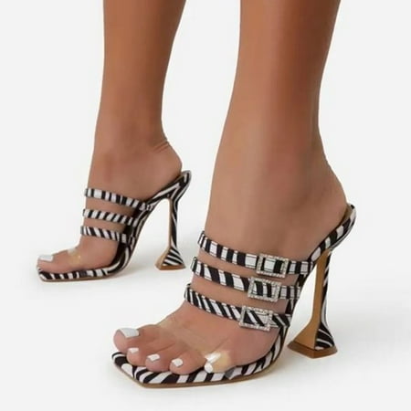 

Casual Fashion Toe Heels Strappy Sandals SlipOn Women s High Women s Sandals