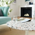 thumbnail image 6 of Modway Lippa 28" Round Terrazzo Coffee Table in White White, 6 of 7