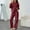 14-Deep Red, variant on Track Suits For Women Set Women's 2 Piece Set Long Sleeve Wide Leg Tracksuits Casual Lounge Set Wide Leg Pants Matching Set 16-Khaki XL
