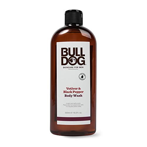 Bulldog Mens Skincare and Grooming Body Wash, Black Pepper, 16.9 Ounce Vetiver 1 Count