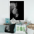 thumbnail image 3 of Designart 'Black and White Portrait of Zebra Head' Farmhouse Framed Art Print, 3 of 4