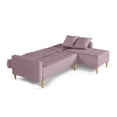 thumbnail image 4 of Sala Modular Reversible Makora Kendall Con Memory Foam, Color Palo De Rosa, Lino Respaldo Reclinable De 3 posiciones., 4 of 10