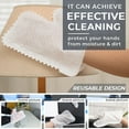 thumbnail image 4 of Disposable Cleaning Gloves Non-Woven Cloth | Electrostatic Dust Remover | High Friction Rhomboid Design | Reusable, Soft, No-Scratch | 5-Pack | 23x20cm | Multi-Surface Household Cleaner, 4 of 9
