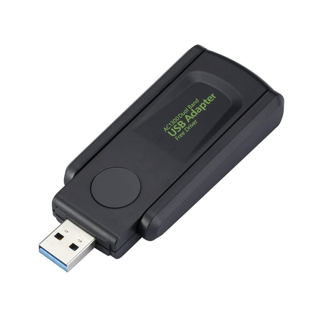 Controlador de adaptador WiFi USB 3.0 de 1300Mbps Receptor Ethernet USB gratuito para Win 10/11