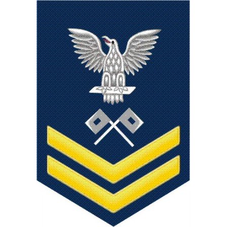 3.8 Inch Navy Gold E-5 Signalman SM Decal Sticker