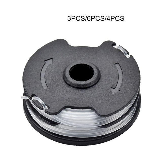 maskred Plastic Strong And Wear-Resistant Lawn Mower Spool - Long Service Life With High Adaptability And Wide Plastic Shell Is black six