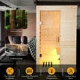 thumbnail image 2 of HOSAUNA Infrared Home Sauna Room,Personal  Low-EMF Spruce Wooden Indoor Sauna Spa,900W/110V Heaters, 10 Minutes Pre-Warm up, with Bluetooth Music Player, Ambient Light, and Speaker, 2 of 7
