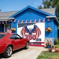 thumbnail image 6 of 250 Year American Anniversary Flag Garage Door Cover Banner 7 x 8 FT, Eagle Red Blue Garage Door Curtains Backdrop with Grommets for Indoor Outdoor Wall Party Porch Yard Decorations Background, 6 of 8