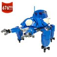 thumbnail image 3 of Juego de bloques de construcción modelo Mecha para niños, juguete de ladrillos para armar Robot Tachikomas, serie Moc, ideal para regalo, color azul y MOC-124687, 3 of 4
