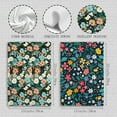 thumbnail image 7 of Vintage Boho Floral Kitchen Towels Set of 2, Dark Green Botanical Decorative Dish Tea Towels, Dark Cottagecore Wildflower Floral Hand Towels for Bathroom, Cottagecore Bathroom Decor, 16x24in, 7 of 7
