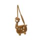 thumbnail image 5 of Bolso bandolera con diseño de jirafa de dibujos animados, con correa ajustable, de peluche Marrón, 5 of 8