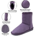 thumbnail image 4 of Alpine Swiss Laura Women's Short Winter Boots | Faux Suede Sherpa Lined Ankle Boots | Warm Comfortable Anti-Slip Sole | Stylish Fall Winter Shoes, 4 of 8