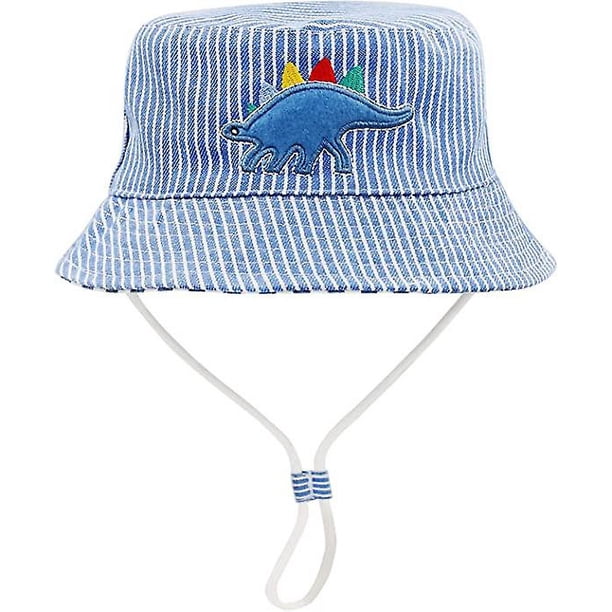 Yjmei - Gorro para el sol para niños (52 cm), gorro de playa para bebé, sombrero de pescador para niño y niña, sombrero de pescador de ala ancha de algodón, sombreros de pescador de verano