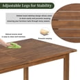 thumbnail image 5 of Harper & Bright Designs Farmhouse Outdoor Patio Dining Set for 4, All Weather 5 Pieces Acacia Wood Dining Table Set with 4 Chairs and Cushion for Backyard Garden, Brown,Gray, 5 of 19
