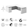 thumbnail image 4 of Scranton & Co Engineered Wood 72W Standing L Desk with File Cabinet in White, 4 of 8