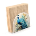 thumbnail image 2 of Peacock in Blue Acrylic Napkin Holder Clear Paper Tissue Dispenser Kitchen Dining Room Bathroom Party Hotel, 2 of 8