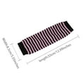 thumbnail image 3 of INSPIRE CHIC Women's Fingerless Thumbhole Stripe Knitted Arm Warmers Black With Pink, 3 of 6