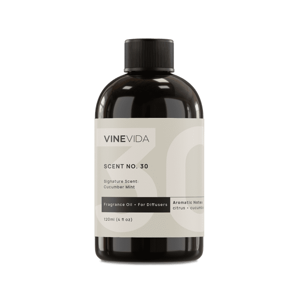 VINEVIDA Scent NO. 30, Signature Scent: Cucumber Mint Fragrance Oil for Cold Air Diffusers, 4 Fl Oz