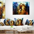 thumbnail image 4 of Designart Mighty Lion Emerging - Animal Throw Pillow - 12x20, 4 of 5