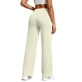 thumbnail image 4 of Inverlee High Waist Flare Leggings with Pockets for Women Stretch Knit Casual Athletic Bottoms Yoga Slim Fit Gym Pants Beige S, 4 of 6