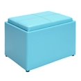 thumbnail image 1 of Convenience Concepts R8-159 Designs4Comfort Pouf d'Appoint pour Rangement, Sarcelle, 1 of 6