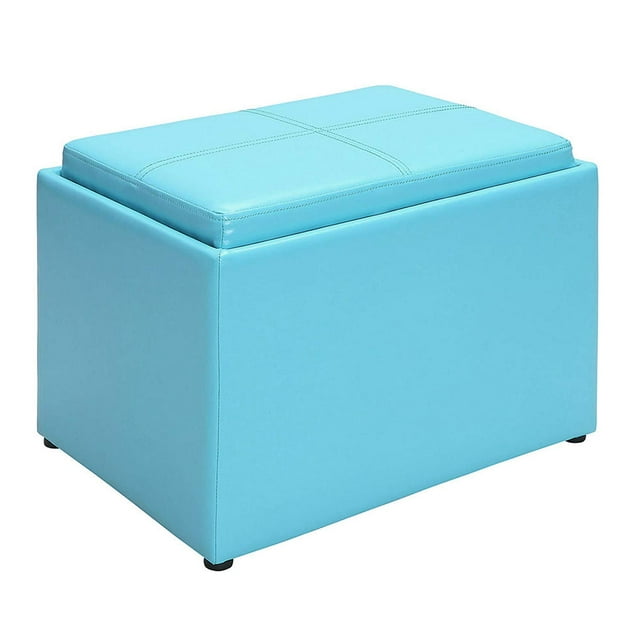 Convenience Concepts R8-159 Designs4Comfort Accent Storage Space Ottoman, Teal