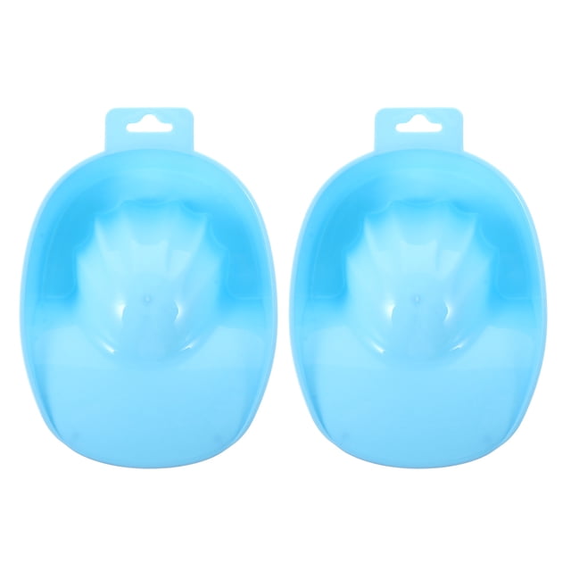 SHISUYAN Blue Nail Soak Bowls for Manicure Use Made of Durable Plastic 2 Pieces Fit One Hand at a Time