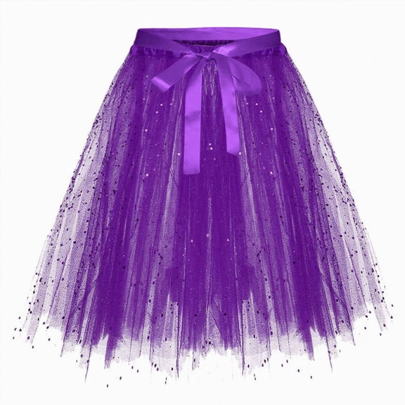 dmqupv Baby Girl Skirts Baby Girl Fluffy Layered Tutu Skirt Soft Tulle Breathable Lightweight Princess Tutu Newborn Infants Purple,2-10 Years