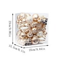 thumbnail image 6 of YANHAIGONG Christmas Ball Ornaments Sets,Christmas Balls for Tree Decorations,65 Light Champagne White Painted Christmas Balls Set for Christmas Decorations Christmas Tree Ornaments Pendants, 6 of 6