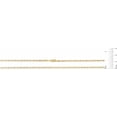 thumbnail image 5 of Floreo 10k Tri-Color Gold 2.5mm Valentino Link Chain Bracelet or Anklet, 5 of 5