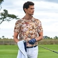 thumbnail image 3 of Fotbe Colorful Seashells Camiseta Polo de Golf para Hombre con Estampado – Camisa Deportiva Transpirable con Cuello Abotonado-X-Large, 3 of 6