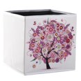 thumbnail image 2 of Caja de almacenamiento plegable de árbol de pintura de diamante DIY organizador de artículos diversos de libros de escritorio Likrtyny decoración de arte, 2 of 9