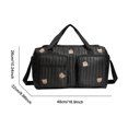 thumbnail image 2 of Moontgen Quilted Baby Diaper Bag Large Mommy Bag Cute Duffle Bag for Women (Black), 2 of 8