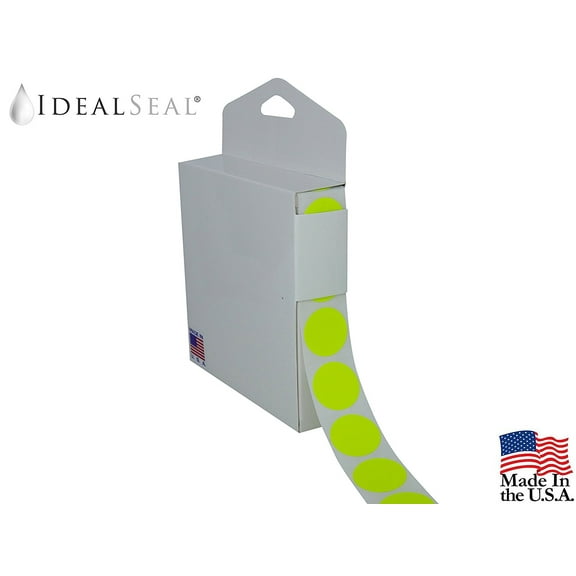 Color Coding Labels Super Bright Neon Yellow Round Circle Dots (With Easy Dispenser Box) For Organizing Inventory 1 Inch 1,000