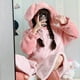 thumbnail image 1 of Sanrio My Melody Kuromi-Conjunto de pijama de invierno para mujer, ropa de dormir gruesa y cálida con dibujos animados de Hello Kitty, pantalón largo de lana Coral, 1 of 4