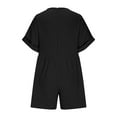 thumbnail image 5 of Htigea Clearance Women's Summer Casual Sleeveless Romper Loose Spaghetti Strap Overalls Shorts Jumpsuit with Pockets 2025 Clothes Black,L, 5 of 7