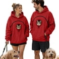 thumbnail image 4 of Pet Carrier Hoodie, Oversized Fleece Sweatshirt with Front Pouch for Small Pets, 4 of 8