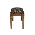 thumbnail image 5 of Lamont Fabric Upholstered Accent Bench Black and Natural, 5 of 6
