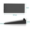 thumbnail image 3 of Topes de puerta brillar paquete de 4 de silicona Altura ajustable negro, 3 of 5