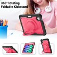 thumbnail image 6 of Decase for iPad Mini 7 Case 2024 (A17 Pro) Case,Rugged Durable Shockproof Tablet Cover with 360° Rotating Hand Strap Foldable Hidden Stand,for iPad Mini 7th/6th Generation Case (2024/2021),Rose, 6 of 11