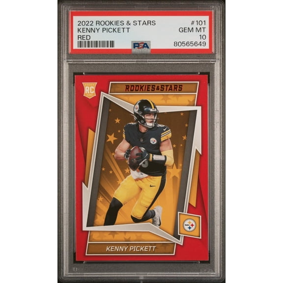 2022 Rookies  Stars Football-Kenny Pickett-Red PSA 10