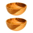 thumbnail image 1 of Round Teak Wood Bowl - Jumbo 2-Pack, 1 of 5