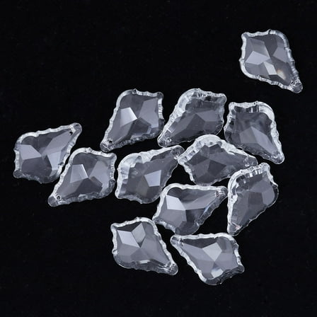 FRCOLOR 12pcs DIY Clear Crystal Chandelier Glass Crystal Pendants Beads Prisms Pendants 38MM