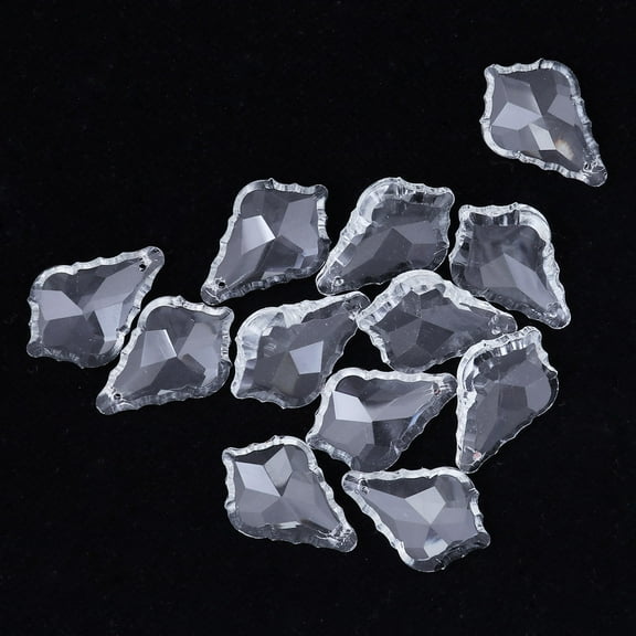FRCOLOR 12pcs DIY Clear Crystal Chandelier Glass Crystal Pendants Beads Prisms Pendants 38MM