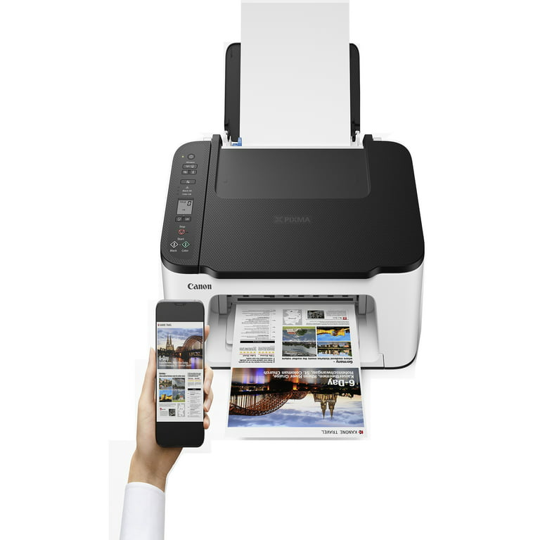 Canon PIXMA TS3522 Print, WiFi All-in-One and 4 for Segment LCD 1200 Home 1.5 x Wireless Printer Scan, Display, Inkjet - Color - dpi, - Feet Office, Black 4800 Connection USB Copy