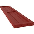 thumbnail image 6 of Ekena Millwork 10 1/2"W x 63"H Americraft Three Board Exterior Real Wood Two Equal Panel Framed Board-n-Batten Shutters (Per Pair), Fire Red, 6 of 9