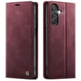 thumbnail image 2 of CaseMe Calf Leather Lining Microfibre Wallet Case for Samsung Galaxy A24 4G 6.5-inch with RFID Blocking,Magnetic Closure,Card Slots,Cash Slot,Kickstand,Shockproof Flip Folio Protective Phone Case,Red, 2 of 10