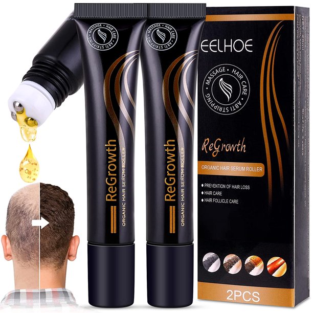 Regrowth Organic Hair Serum Roller Set, Hair Care Anti Stripping Liquid