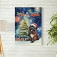 thumbnail image 2 of Merry Christmas and Happy New Year Santa Newfoundland Holiday Xmas Winter 2025 Vertical Matte Canvas Poster Newfie Dog Lover Gifts Wall Art Home Decor - 00024, 2 of 5