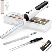 HK Cordless Electric Knife with 304 Stainless Steel Blades, Fork, Foldable Cutting Board for Carving Meats, Poultry, Bread